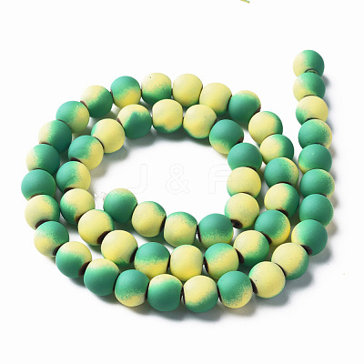 Spray Painted Non-magnetic Synthetic Hematite Beads Strands G-N337-01B-1