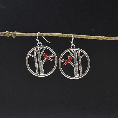 Zinc Alloy Enamel Dangle Earrings FS-WG03B65-01-1