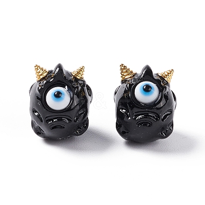 Halloween Opaque Resin Beads RESI-F033-01G-1