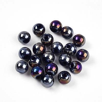 Electroplate Pearlized Glass Pearl Beads EGLA-T021-14A-02-1