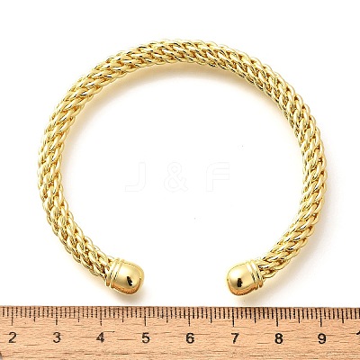 Classic Rack Plating Brass Cuff Bangle LS-BJEW-E071-23G-1