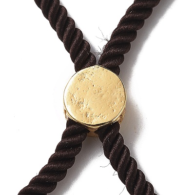 Half Finished Twisted Milan Rope Slider Bracelets FIND-G032-01G-10-1