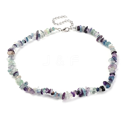 12Pcs Mixed Gemstone Chip Beaded Necklaces for Women G-B122-04-1