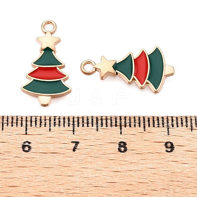 Christmas Theme Alloy Enamel Pendants ENAM-T020-10J-1