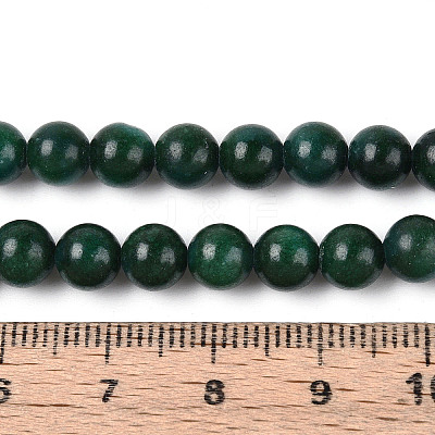 Dyed Natural Mashan Jade Round Beads Strands G-T139-6mm-67F-1
