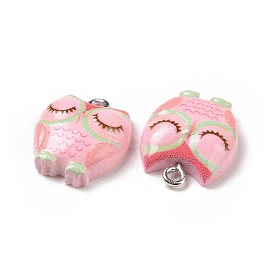 Opaque Resin Pendants RESI-J023-15C-1