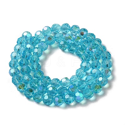 Electroplate Transparent Glass Beads Strands LS-EGLA-A035-T8mm-L08-1