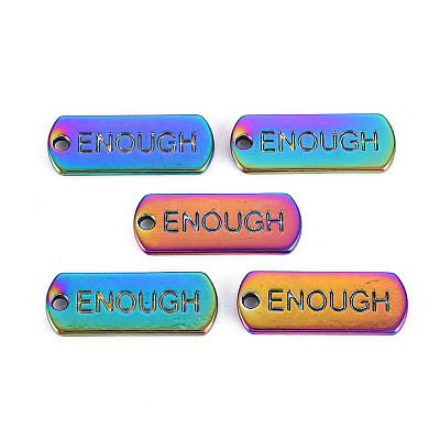 Rainbow Color Alloy Charms PALLOY-S180-246-NR-1