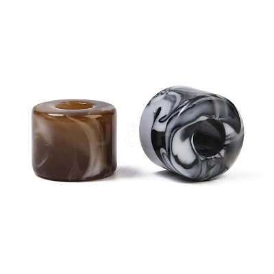 Opaque Acrylic European Beads OACR-G055-01B-1
