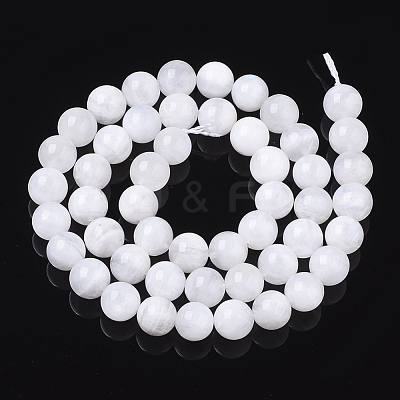 Natural Rainbow Moonstone Beads Strands G-S150-64-8mm-1