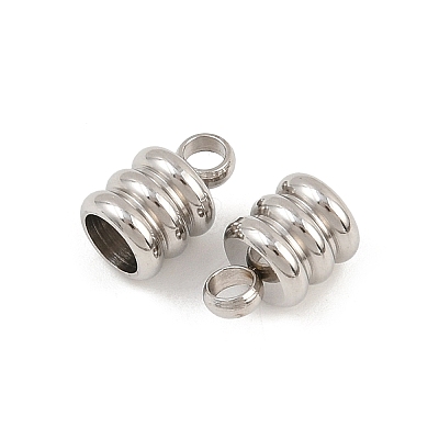 Tarnish Resistant 201 Stainless Steel Cord Ends X-STAS-R063-27-1