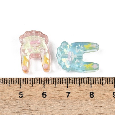 Transparent Resin Enamel Beads RESI-L047-12-1