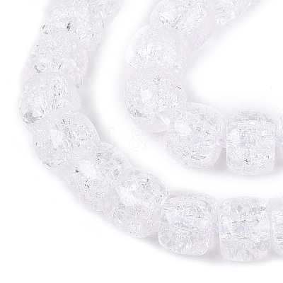 Crackle Transparent Glass Beads Strands GLAA-N069-03A-10-1