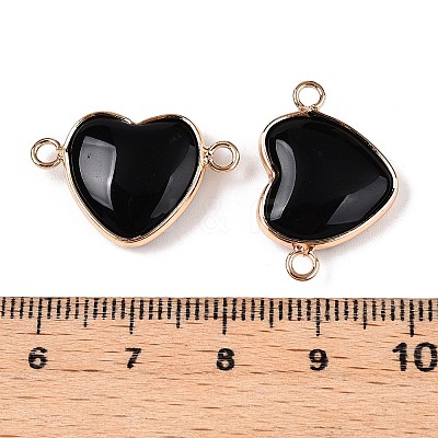 Natural Obsidian Love Heart Pendants G-T138-205D-G-1