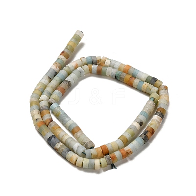 Natural Flower Amazonite Beads Strands G-P575-B43-4x2mm-1