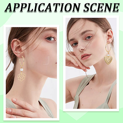 16Pcs Brass Ring Stud Earring Findings KK-BBC0011-99-1