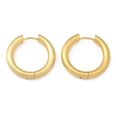 Frosted 304 Stainless Steel Huggie Hoop Earrings for Women EJEW-C096-32G-G-1