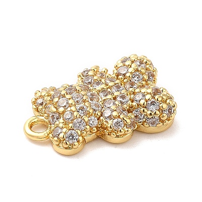 Brass Micro Pave Cubic Zirconia Pendants X-KK-Q772-05G-1