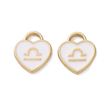 (Defective Closeout Sale: Enamel Yellowing) Golden Alloy Enamel Charms ENAM-XCP0001-47D-1