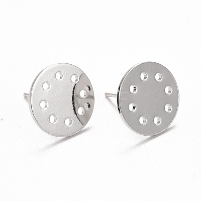 Rack Plating Brass Earring Findings KK-C237-06P-1