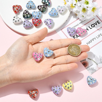 20Pcs UV Plating Iridescent Acrylic Beads OACR-YW0003-96-1