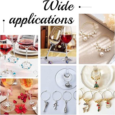 30Pcs 5 Colors Ion Plating(IP) 316 Surgical Stainless Steel Hoop Earrings Findings STAS-UN0030-95-1