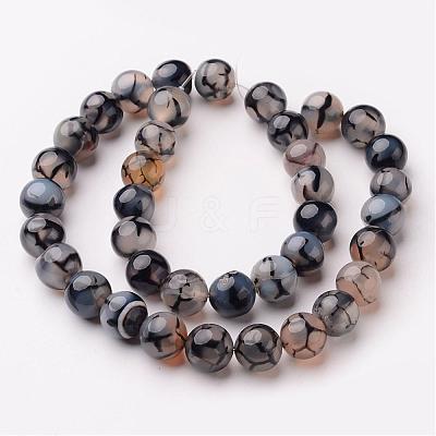 Natural Dragon Veins Agate Beads Strands G-D845-03-10mm-1