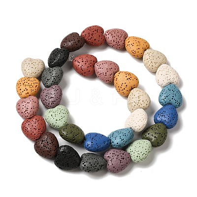 Natural Lava Rock Beads Strands G-N0114-A40-1