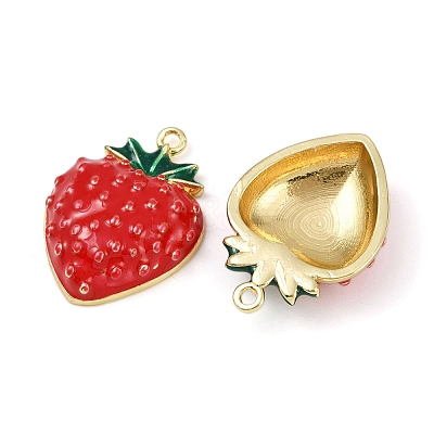 Brass Enamel Pendants KK-R224-14D-G-1