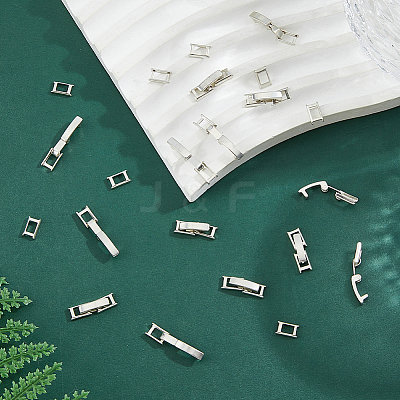 24 Sets Eco-Friendly Brass Watch Band Clasps KK-FH0007-75C-P-1