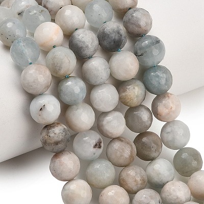Natural Aquamarine Beads Strands GG-CBA7BB7-A01-8mm-1