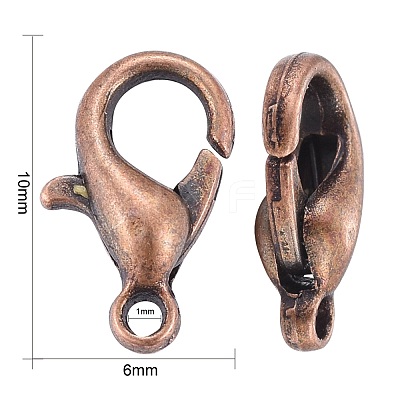 Zinc Alloy Lobster Claw Clasps E103-NFR-1