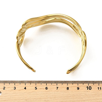 304 Stainless Steel Cuff Bangles for Women BJEW-M103-01D-G-1