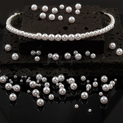DIY Imitation Pearl Hair Band Making Kits DIY-LS0003-76-1