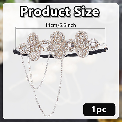Glass Rhinestone HeadBands for Women OHAR-WH0021-74P-1
