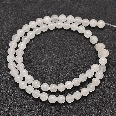 Natural Round White Jade Bead Strands X-G-P070-01-10mm-1