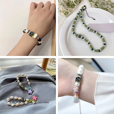 10Pcs Handmade Lampwork Beads Strands LAMP-CJ0002-08-1