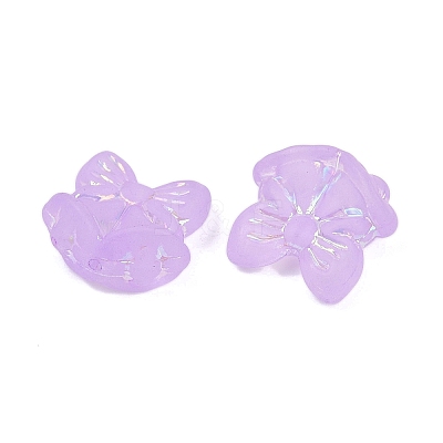 Frosted Transparent Acrylic Beads OACR-P029-18B-04-1