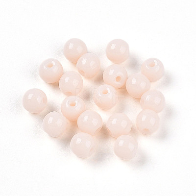 Opaque Solid Color Glass Beads X1-GLAA-N007-4mm-A10-1