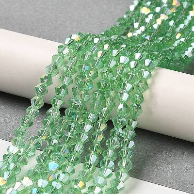 Transparent Electroplate Glass Beads Strands EGLA-A039-T3mm-B24-1
