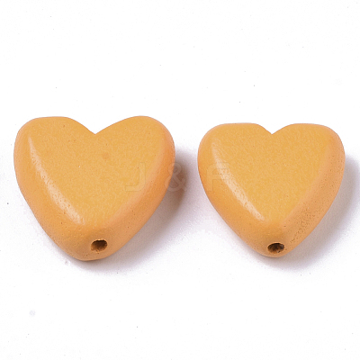 Painted Natural Wood Beads WOOD-R265-08-1