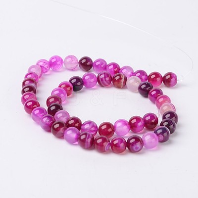 Natural Striped Agate/Banded Agate Beads X-AGAT-8D-5-1