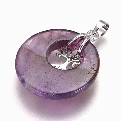 Natural Amethyst Pendants G-F573-C20-1