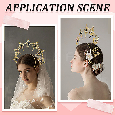 Plastic Goddess Crown Hair Bands OHAR-WH20010-02C-1