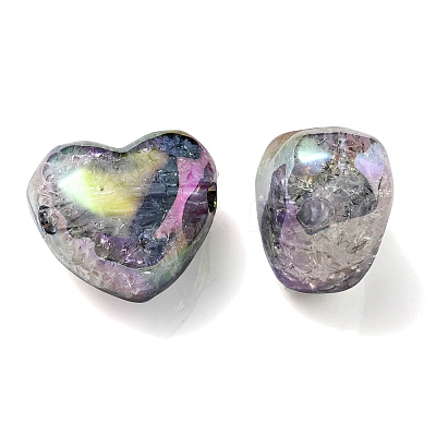 Transparent Crackle Acrylic Beads OACR-P010-14B-1