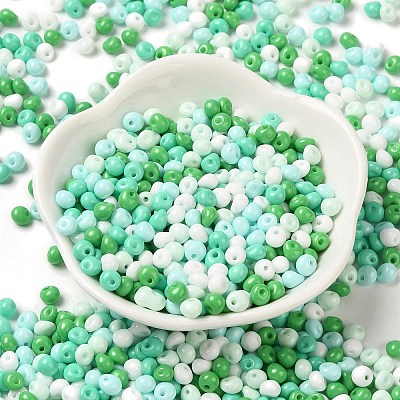 6/0 Opaque Baking Paint Glass Seed Beads SEED-M012-02A-27-1
