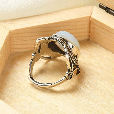 Opalite Adjustable Rings RJEW-I108-02AS-05-1