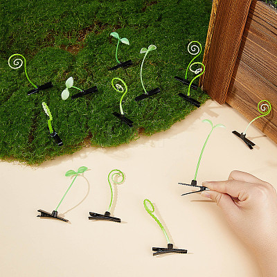 32Pcs 2 Style Bean Sprout Plastic Alligator Hair Clips PHAR-CP0001-19-1