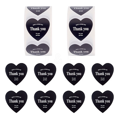 2Roll Heart with Thank You Roll Stickers DIY-TA0013-58B-1