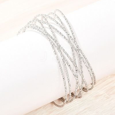 304 Stainless Steel Cuff Bangles for Women BJEW-Z155-05P-1